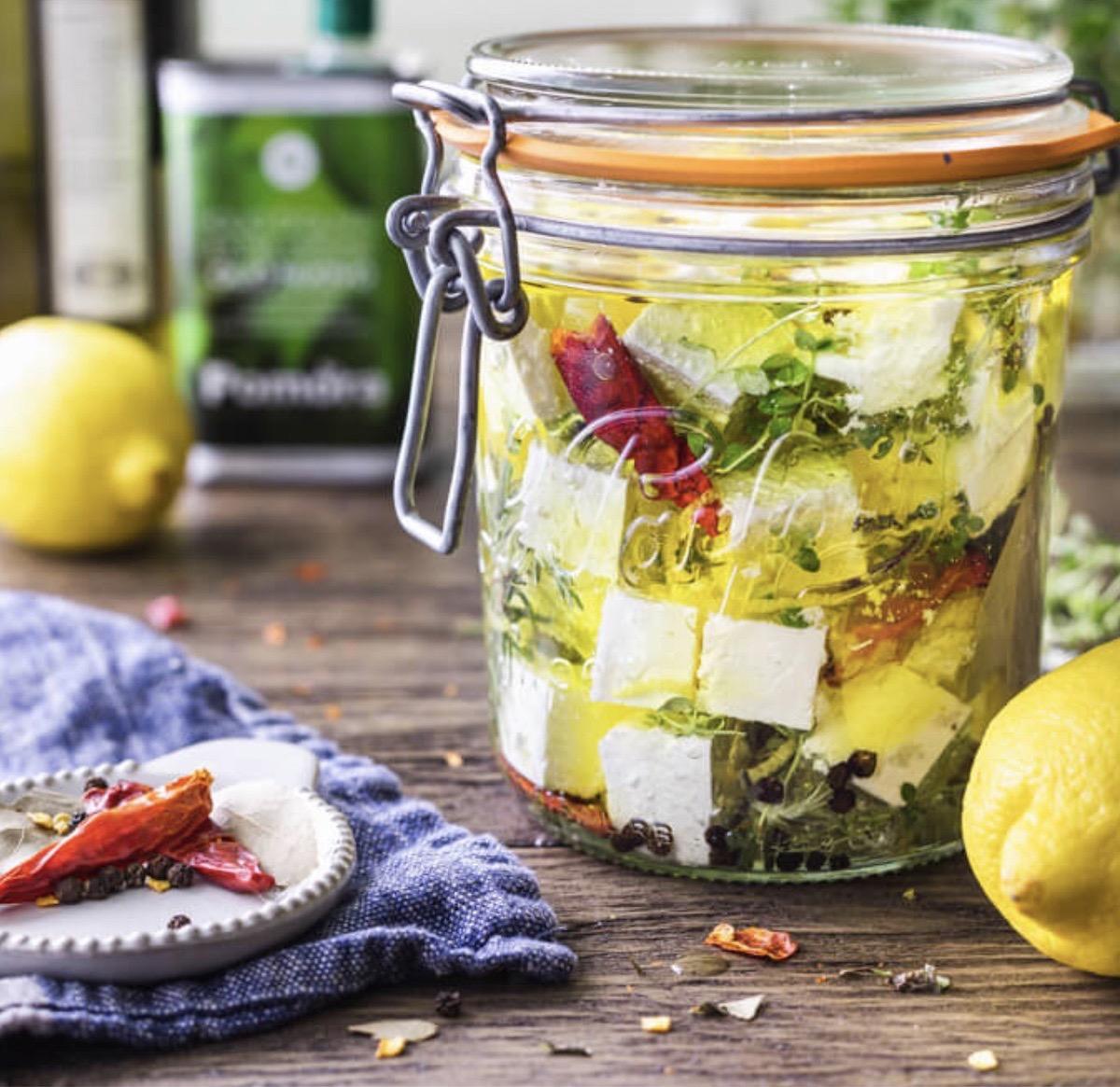 Lemon Herb marinated feta cheese